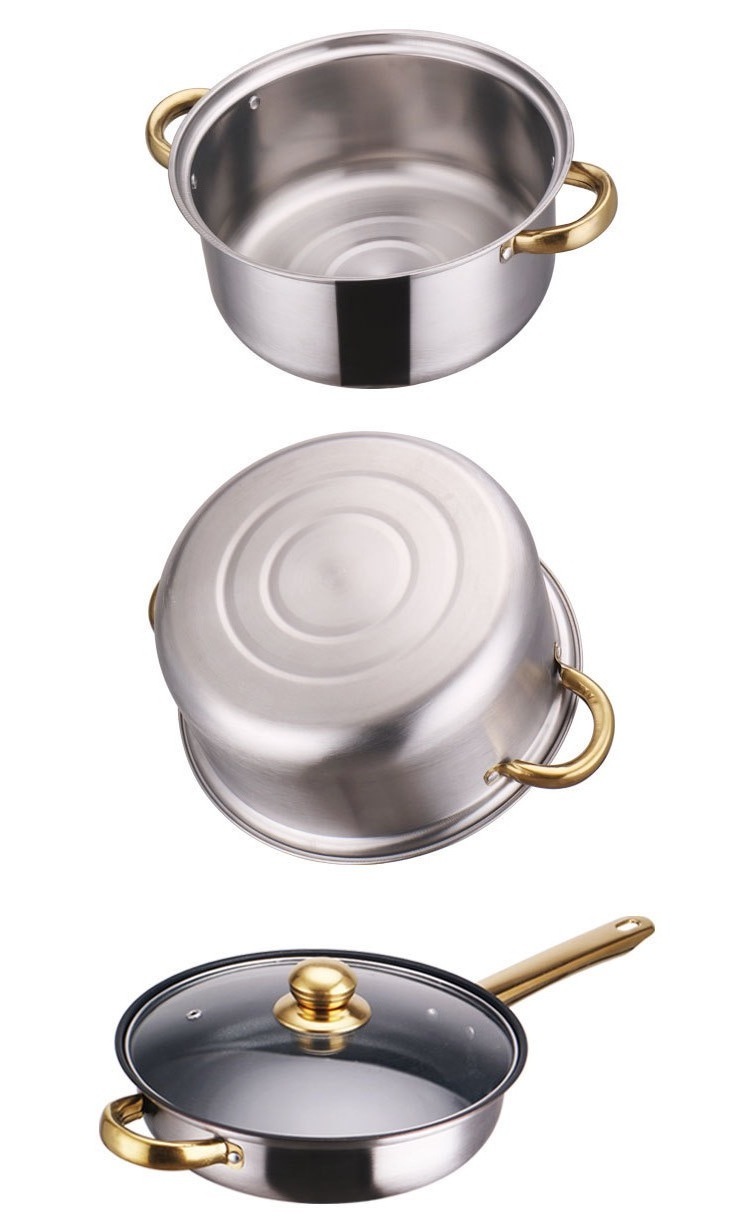 Wholesale Stainless Steel Non-Stick Cookware Sets Stainless Steel Pots And Pans Cooking Pot