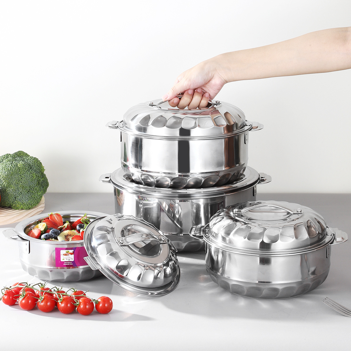 Food Warmer Big Size Luxury food warmer set Round 1-2-3-5L hot pot food warmer set