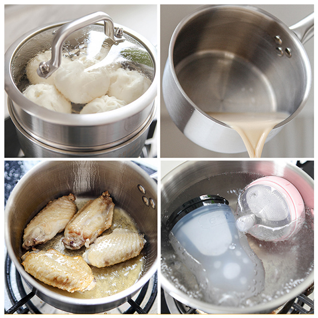 Hot Sale Milk Pot Soup & Stock Pots Stainless Steel Pots For Kitchen with steam drawer