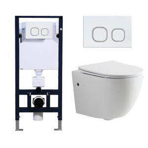 Toilette Bowl Wc Suspend Modern Hanging Mount Water Closet Rimless Floating Ceramic Wall Hung Toilet