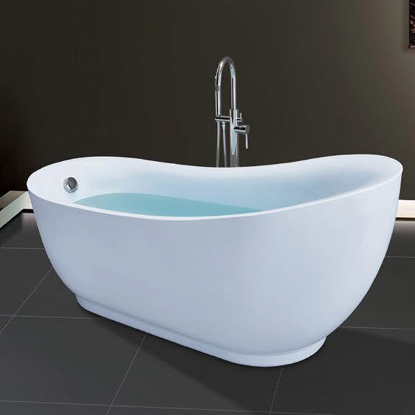 Oval Luxury White Acrylic Free Standing Bathroom Soaking Tub Whirlpools Bathtubs