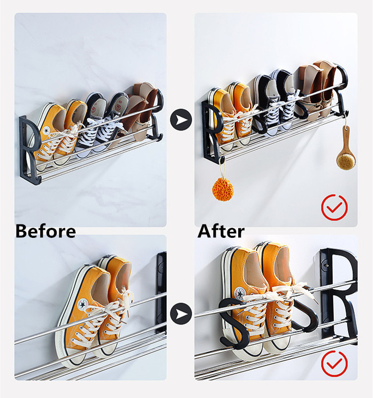 Over Door Hanging Shoe Holder Wall Mounted Iron Shoe Storage Rack Online Hanging Shoe Rack