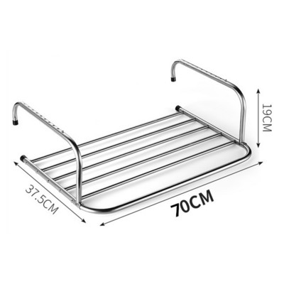 Multifunctional Drying Shoe Rack Stainless Steel Balcony Window Clothes Drying Rack Folding Hangers For Clothes