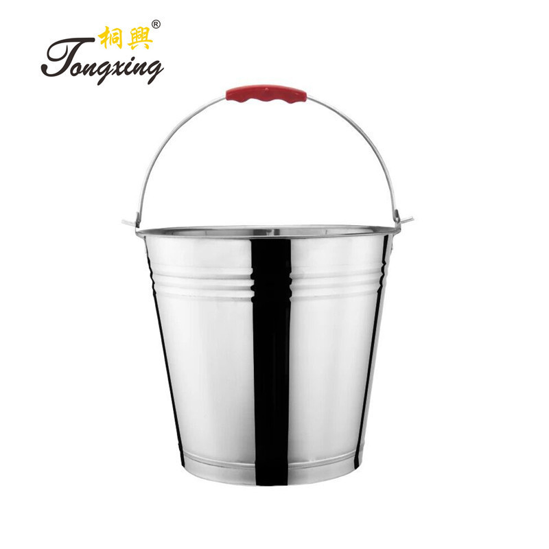 Wholesale stainless steel bucket 10l metal bucket milk tea bucket with handle