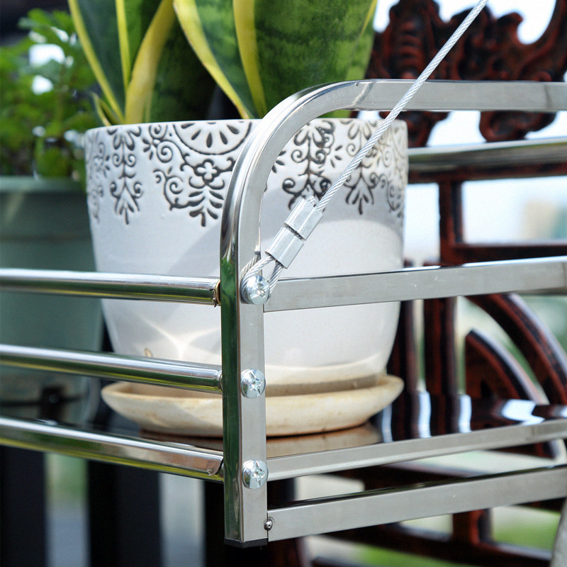 Wholesale Hot Selling Balcony Flower Pot Stands Stainless Steel Garden Pot Stand Metal Flower Pot Stands Outdoor