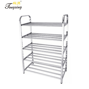 Wholesale Shoe Shelf Storage Organizer 5 Layers Stainless Steel Shoe Rack Furniture Cabinet Storage Rack Shoe Metal