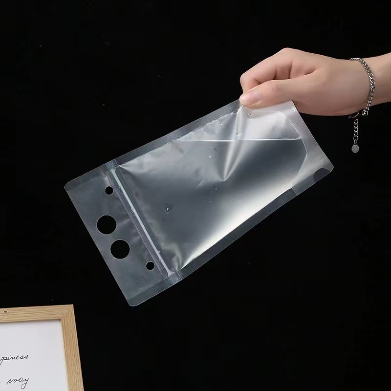 500ml Standing Up Hand Held Doypack for Juice Drink Pouch With Straw Plastic Beverage Packing Zipper Bag Ziplock Bags Doybag