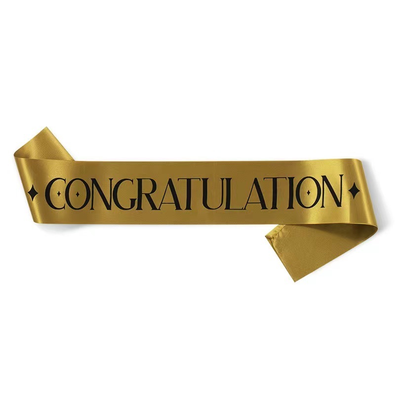 Graduation Sash Satin Sash Lettering Congratulation Letter Congratulations Sashes for Party Ceremonial Belt Congrats Belts