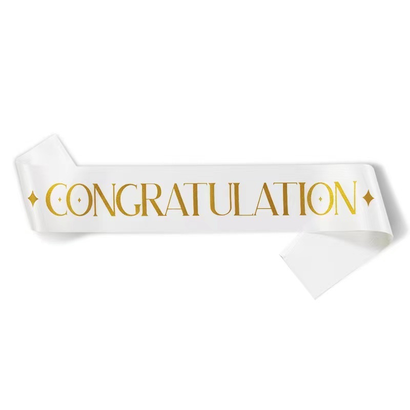 Graduation Sash Satin Sash Lettering Congratulation Letter Congratulations Sashes for Party Ceremonial Belt Congrats Belts