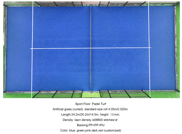 High Quality Padel Court 10X20m Professional Panoramic Padel Court Artificial Grass