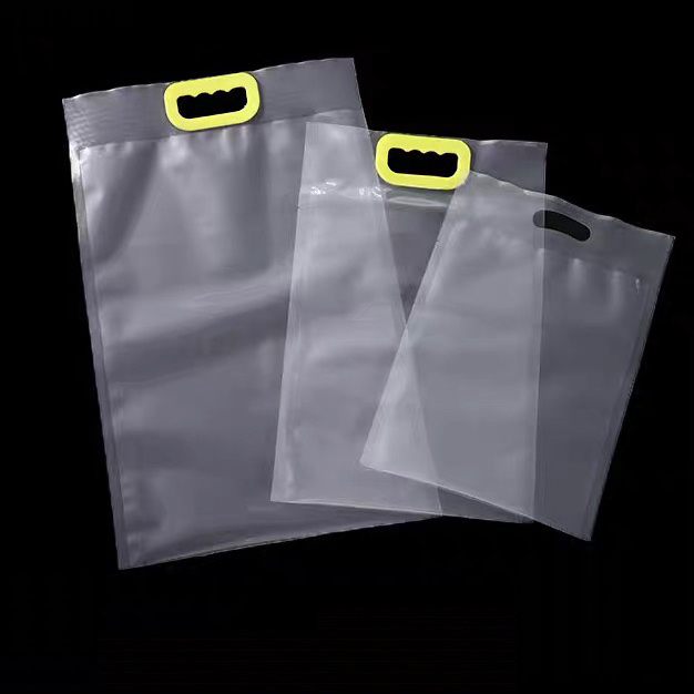 1kg 2.5kg 5 Kg 10 Kg Portable Food Grade Thick Nylon Transparent Vacuum Pouch Flat Bottom Rice Bag With Plastic Handle