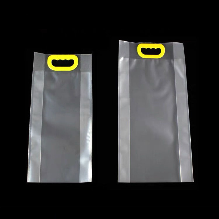 1kg 2.5kg 5 Kg 10 Kg Portable Food Grade Thick Nylon Transparent Vacuum Pouch Flat Bottom Rice Bag With Plastic Handle