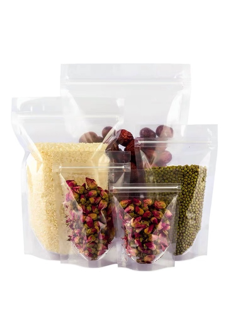 Plastic Dried Fruit Package Dry Food Pouch Snack Cashew Nut Bag Sugar candy packaging Stand Up zipper bag for tea & coffee