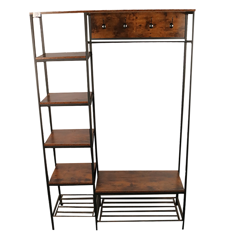 Home Clothes Organizer Small Cabinet Luxury Rustic Narrow High Style With Storage Units Clothes Rack with Shelves