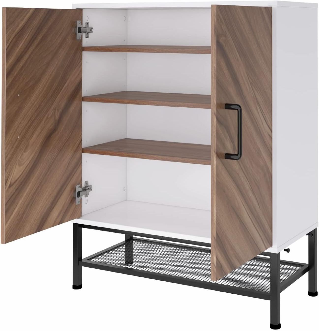 Modern 5 Tires wood storage shoes cabinet furniture standing shoe rack for living room and entryway