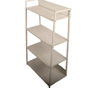 White Shoe Rack Modern Wood Display Stand Wood Rack With Storage Units 4 Tier  Simple Design Home Organizer Book Shelf