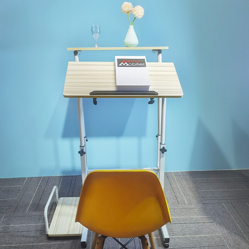 new design height adjustable school chair table one fixed desktop and one tilt drawing desk