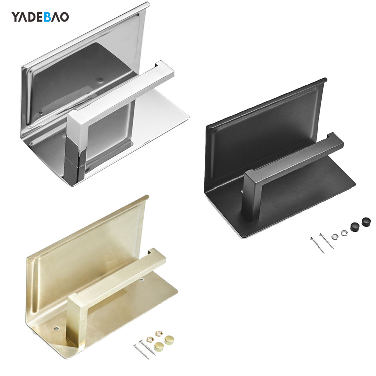 High Quality SUS304 Stainless Steel Bathroom Paper Tissue Holder Bathroom Storage Rack Wall-mounted Toilet Paper Holder