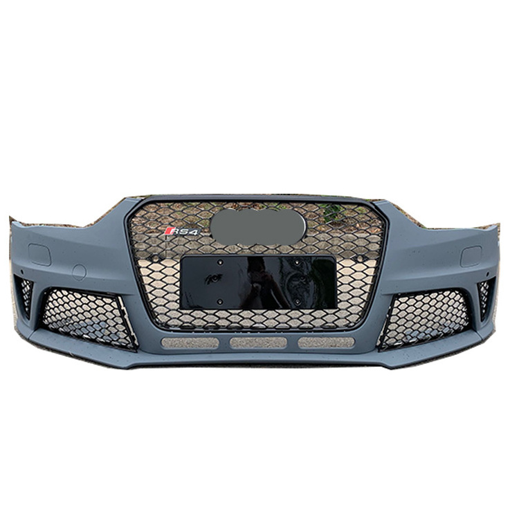 Hot Sale Auto Parts A4 Refit to RS4 B8.5 Body Kit Front bumper with Grille for Audi RS4 Car Bodykit 2013 2014 2015 2016