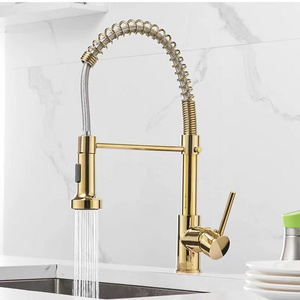 Most popular kitchen faucet flexible filter pull down copper brass 360 degree Spring water taps