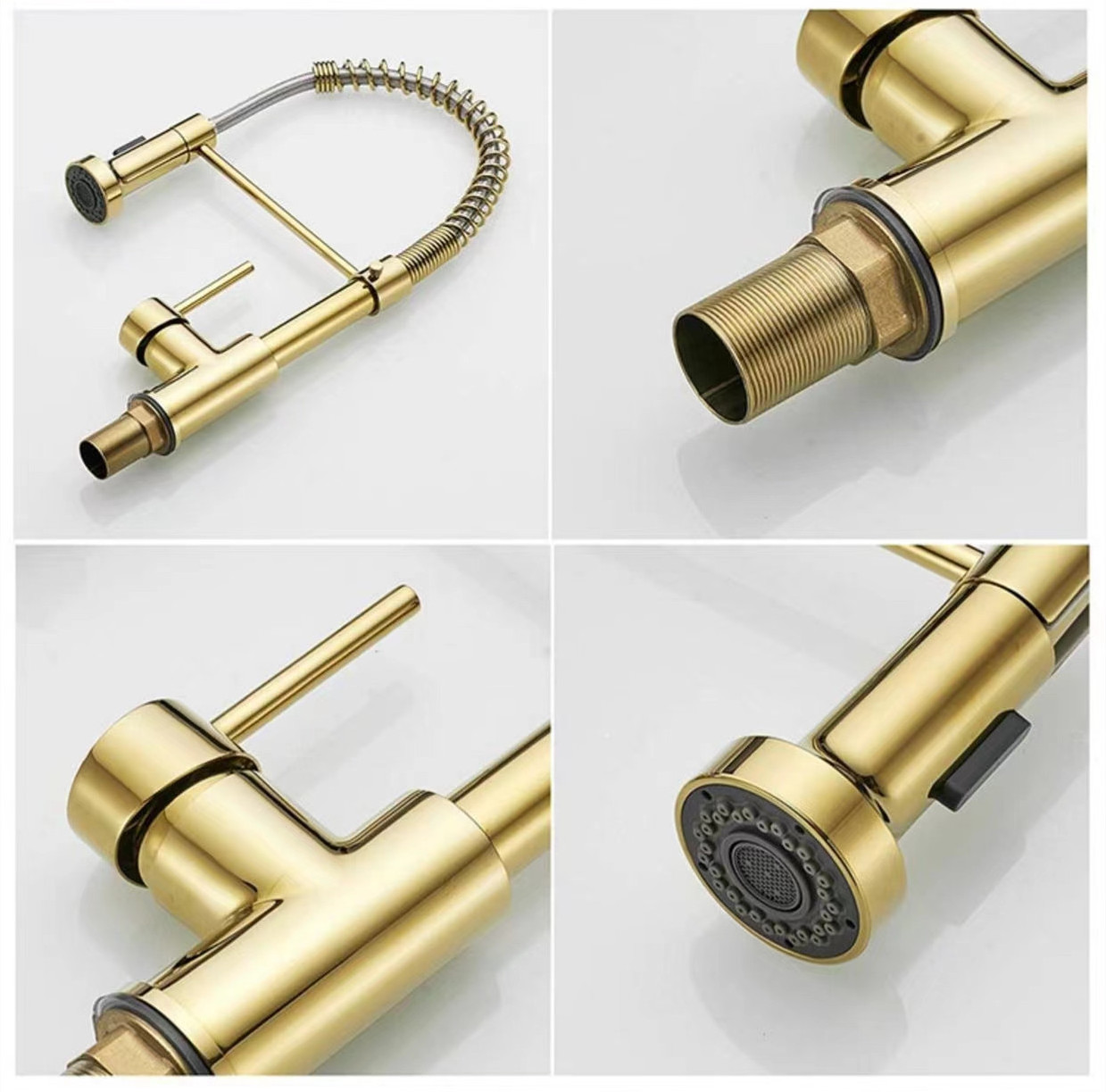 Most popular kitchen faucet flexible filter pull down copper brass 360 degree Spring water taps