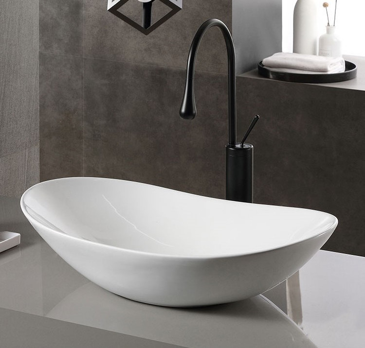 Most popular new fashion sanitary ware bathroom white handmade sink ceramic wash basin