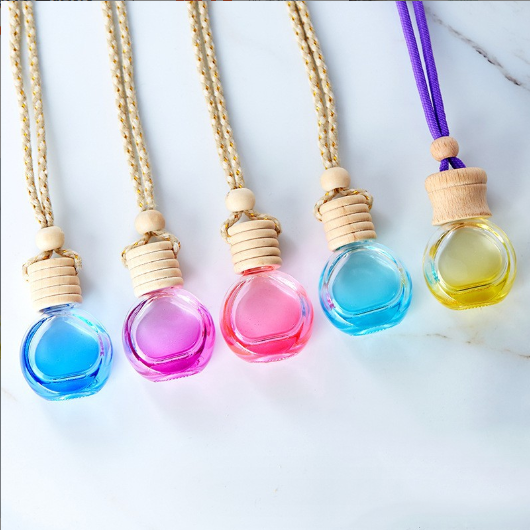 Mini 5ml 8ml Bottle Car Perfumes  Popular Mini  Empty Clear Car Hanging Perfume Diffuser Glass Bottle