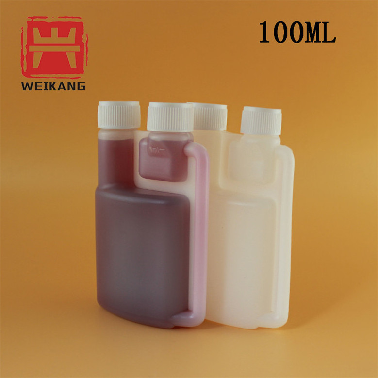 100ml bottles with Twin Neck Measuring Plastic Dosing Bottle 5ml dosing