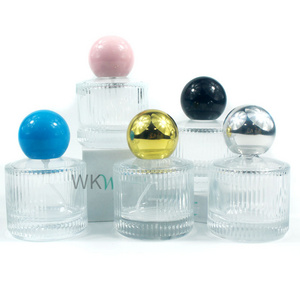 50ML High-end perfume ball cover portable vertical bar glass perfume dispenser cosmetic spray empty bottle