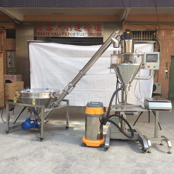 Semi Automatic High Accuracy Auger Filler Machine Net Weight Protein Spice Nutrition Powder Filling Packing Machine