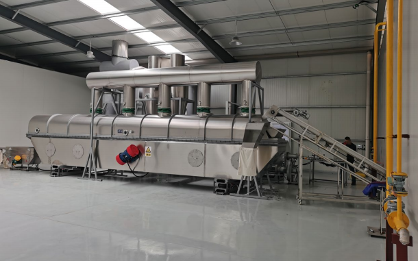 Industrial shredded tobacco stems vibrating fluidized bed dryer