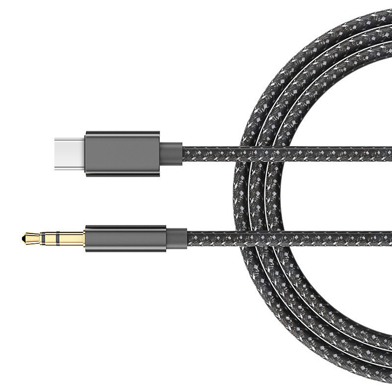 Car Stereo Audio Cable type C to 3.5mm Jack Male to Male Mobile Phone Speaker Headphone Cable