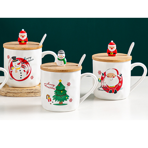 High quality cheap bulk wholesale ceramic hot gift mugs Christmas mug