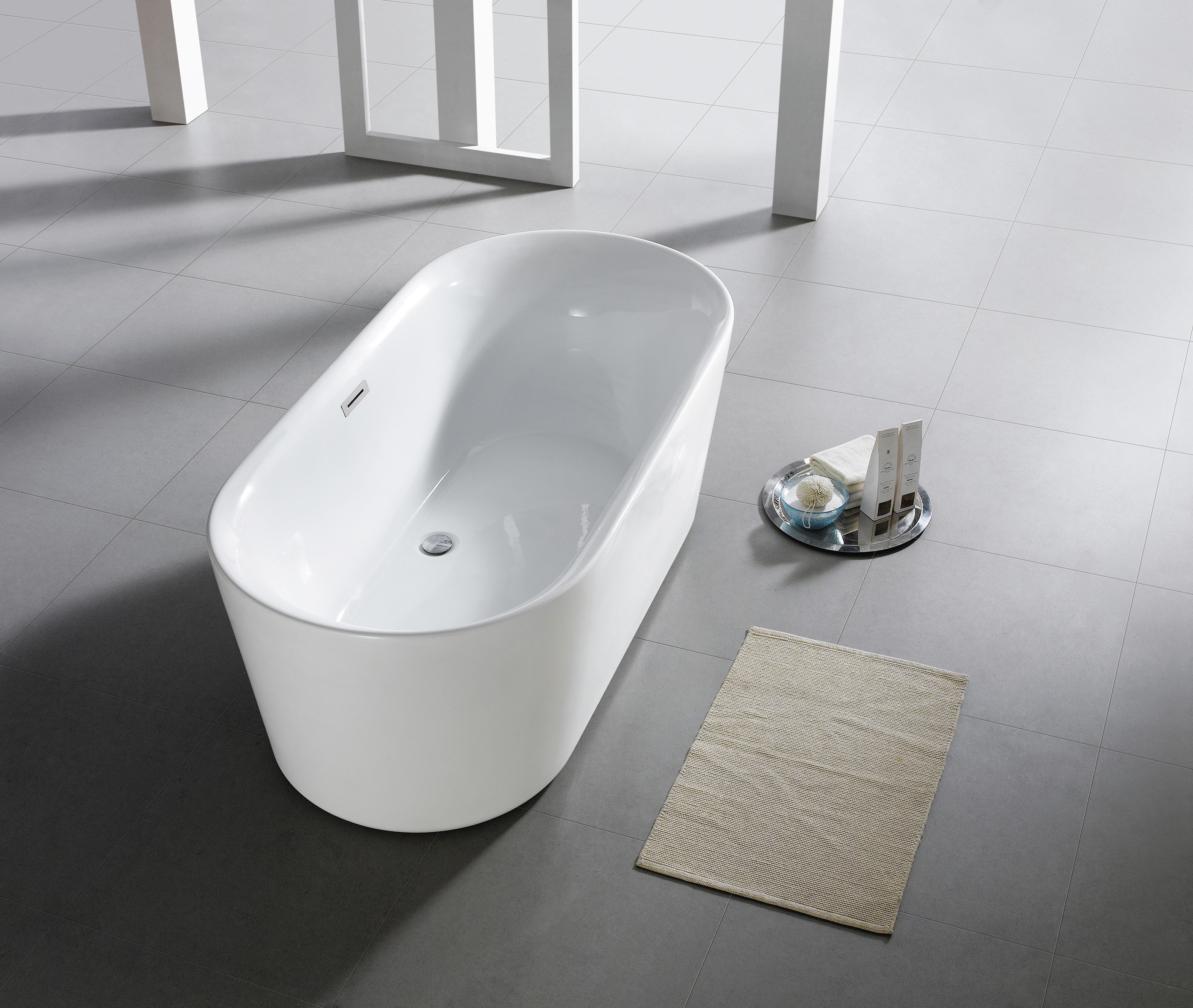 XD-06205 High Grade Luxury Acrylic Oval Modern Freestanding Bathtub