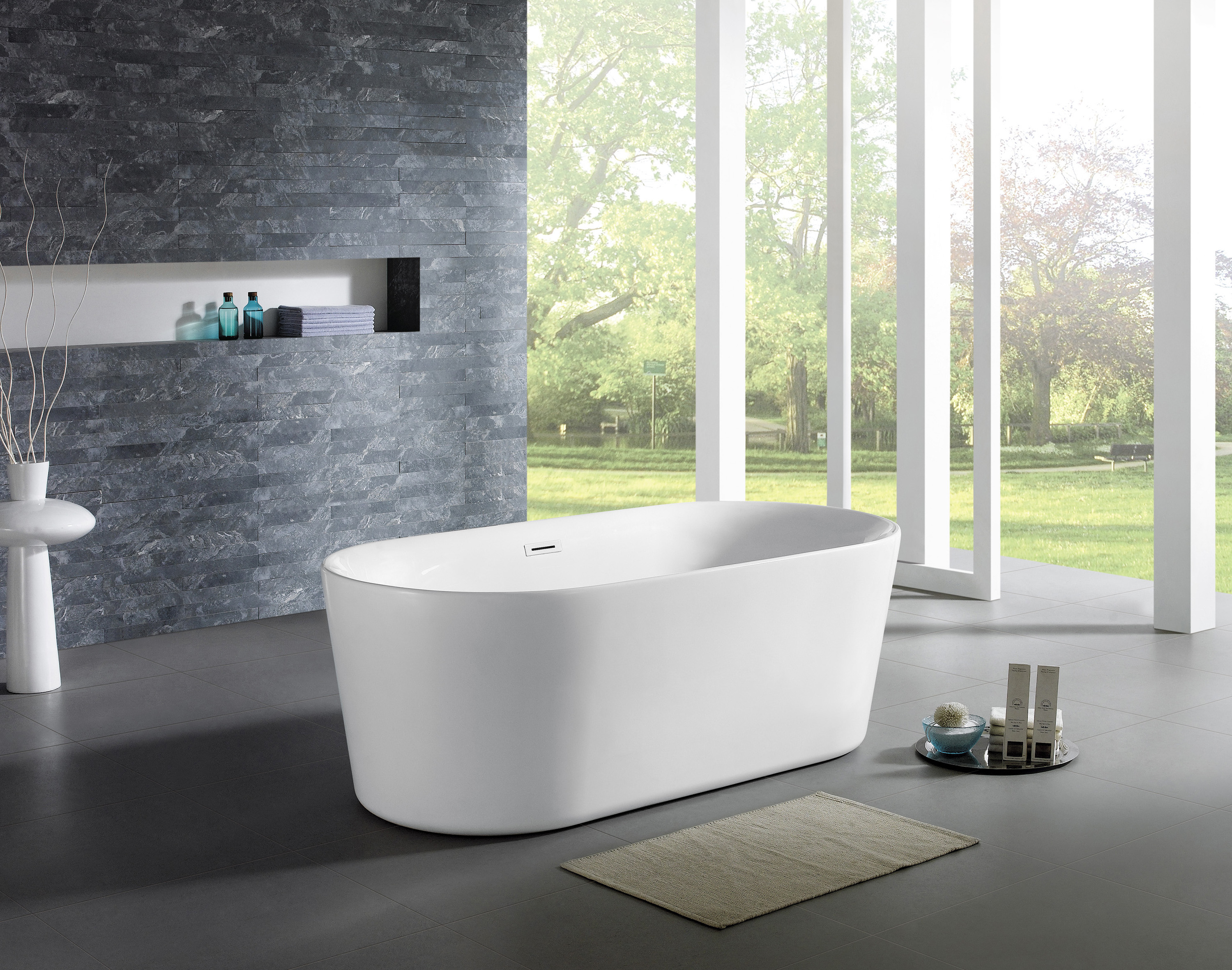 XD-06205 High Grade Luxury Acrylic Oval Modern Freestanding Bathtub