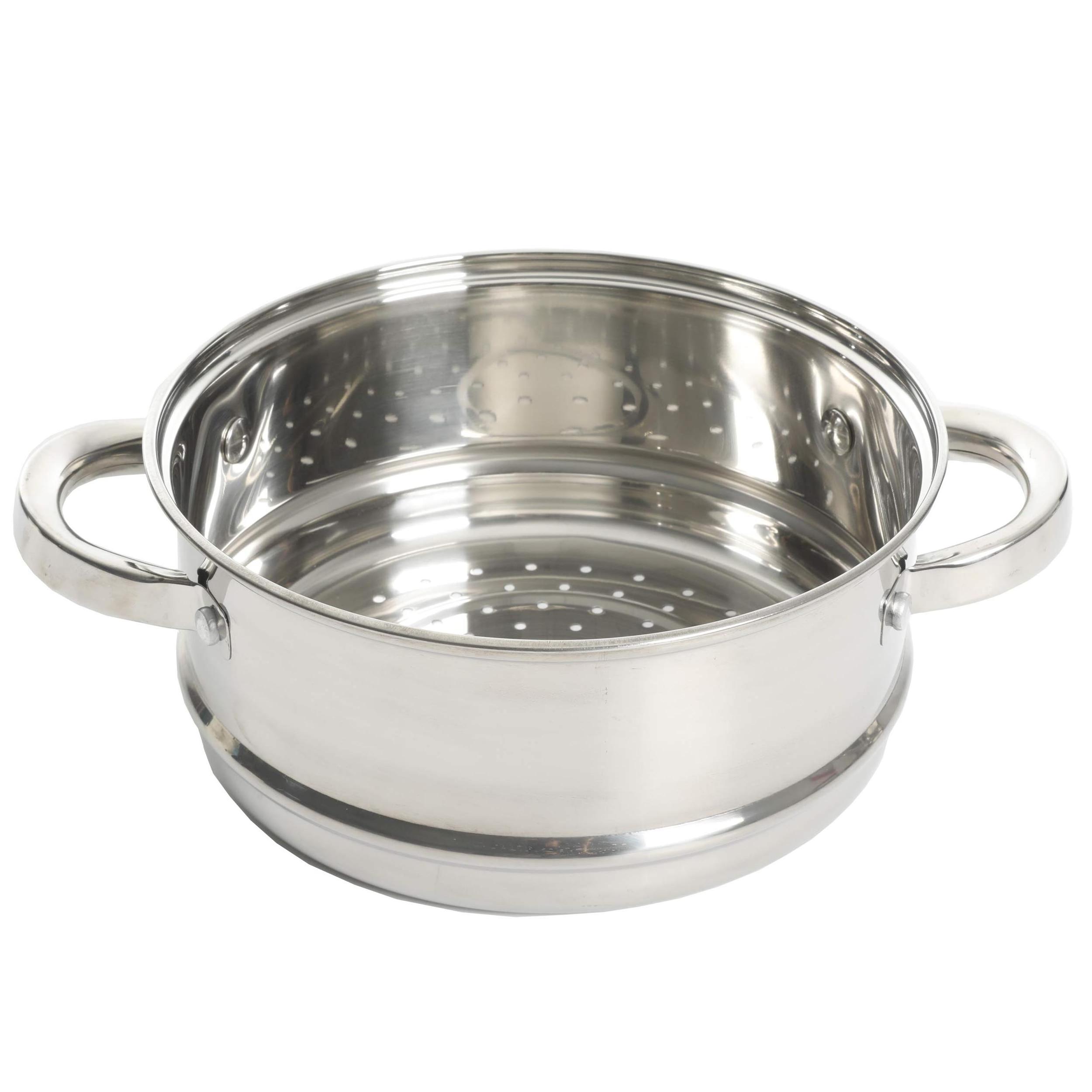 2 Layers Large Soup Steamer With Handles Kitchen Stainless Steel 2 Tier Steamer Pot Food Maker Cookware