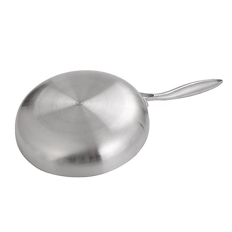 5-Ply Stainless Steel Pan frying pans quality commercial-grade stainless steel fry pan new arrival nonstick stain fry