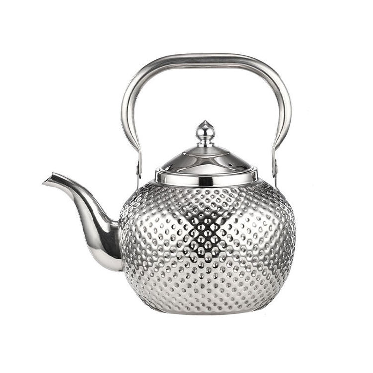 New  SAudi Arabian Style Embossed Gold Silver Luxury 1.2L 1.5L 2.0L Kitchen Stainless Steel Tea Water Kettle