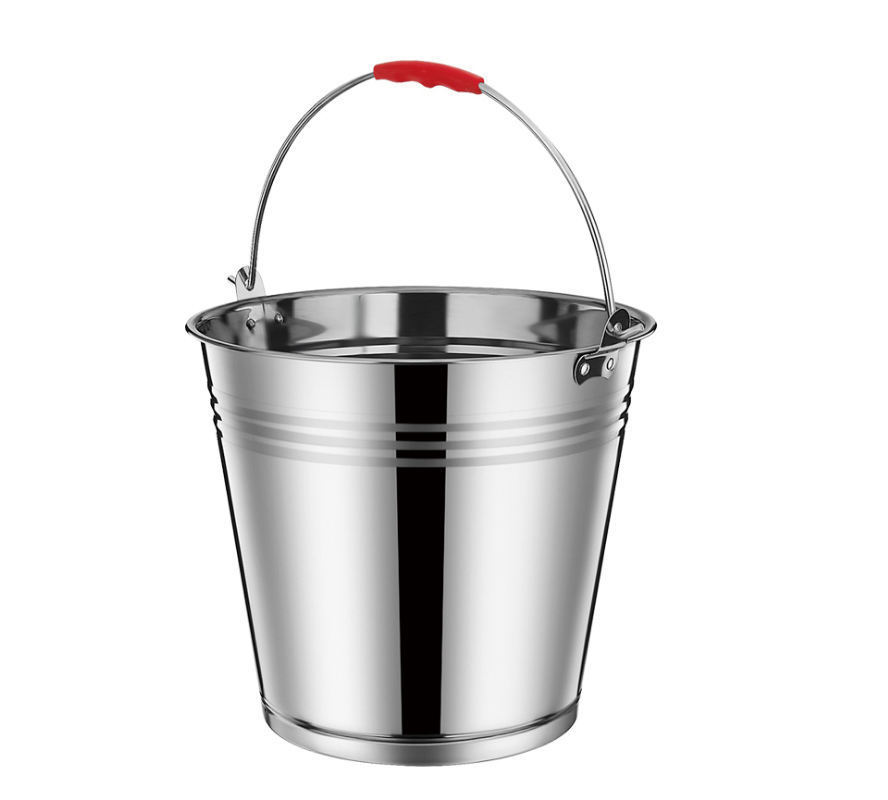 Cheap Price Stainless Steel Custom Bar Beer Ice Bucket Portable Round Thickened Bucket Feed Fishing Bucket