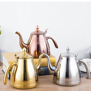 Factory Wholesale Customized Stainless Steel 304 Kettle Camping Water Kettle Tea Pot caraway tea kettle