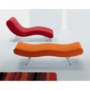 Modern Living Room Indoor Accent Chaise Lounge Chair And Bench Customized Velvet Fabric Lazy Chaise Lounge