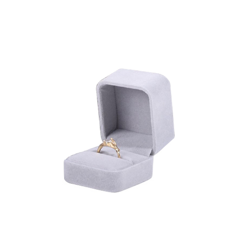 Good price velvet round cornered jewellery ring earring bracelet bangle jewel set storage packaging case necklace jewelry boxes