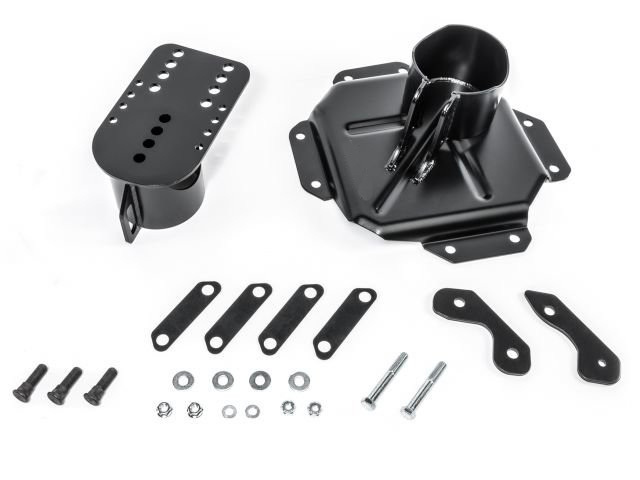 Hinged Carrier & Adjustable Spare Tire Mounting Kit Mounted Alpha HD for Wrangler JK 2007-2017