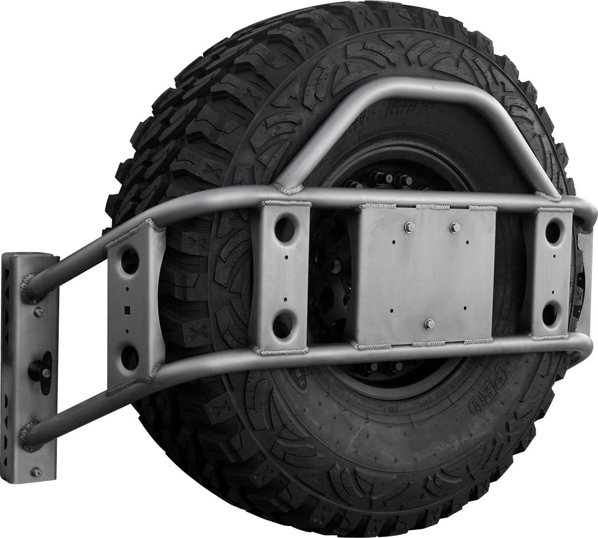 Poison Spyder Spare Tire Carrier Tire Support  With Lock for Jeep Wrangler JK