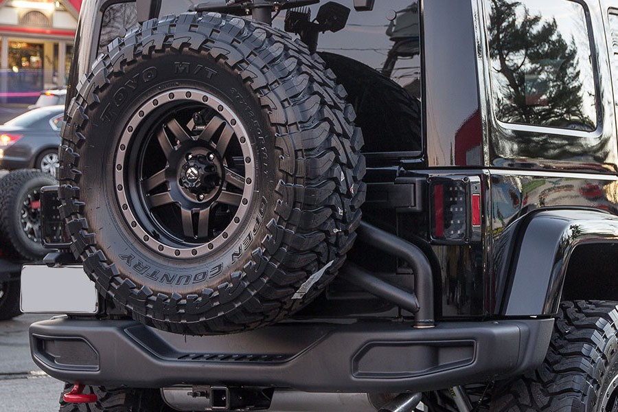 Rear Bumper tire carrier for Jeep Wrangler JK A-E-V