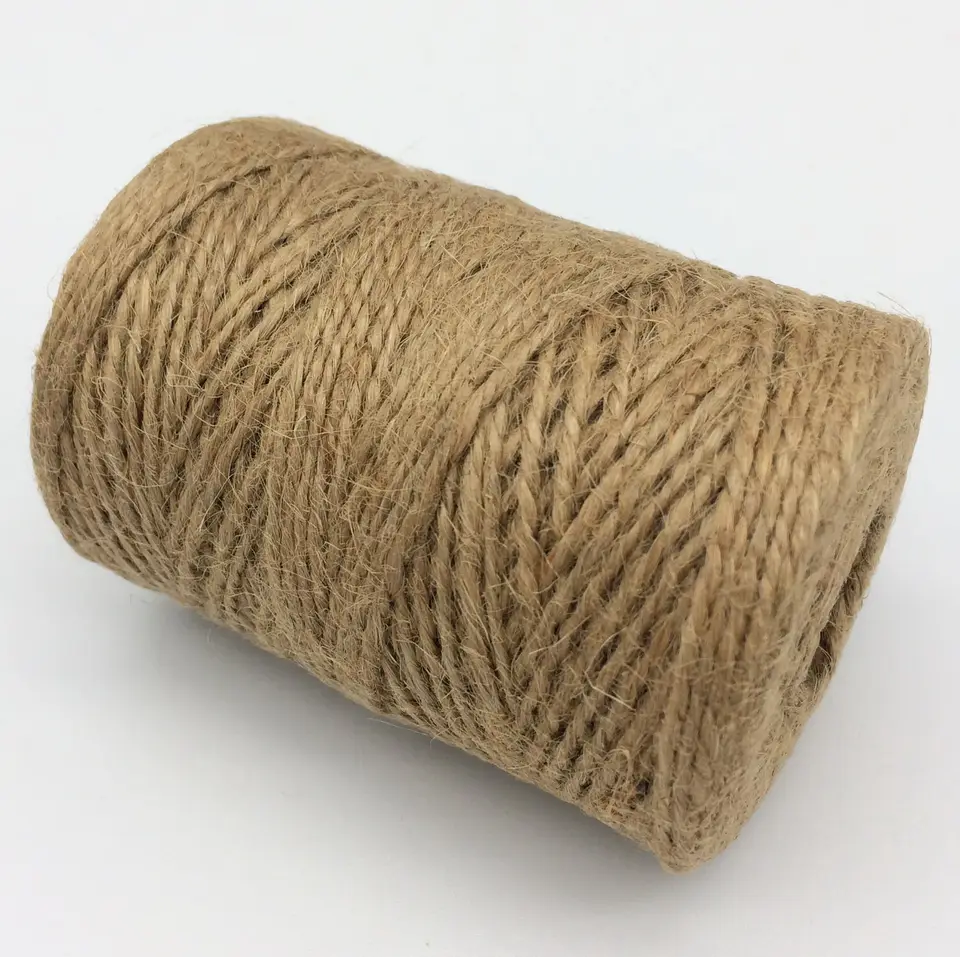 Low price reusable and washable standard quality eco friendly 100% braided jute yarn