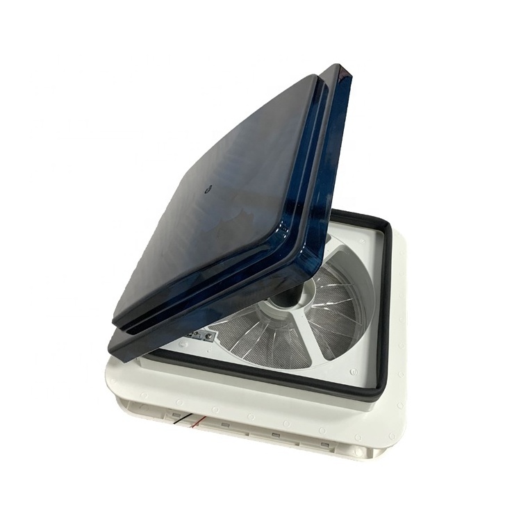 RV Roof Vent Fan Dome RV Vent Cover Camper RV Part with Electric exhaust fan Ventilation Cover with Fan with Crank