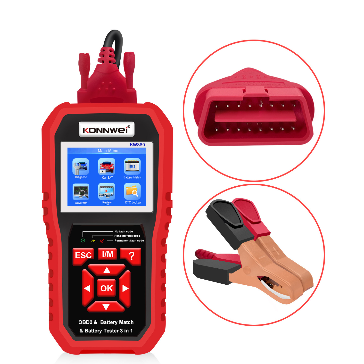 New Arrival Vehicle Tools Car Scanner Cars Used Herramientas Automotriz key programming machine for all cars Konnwei KW880