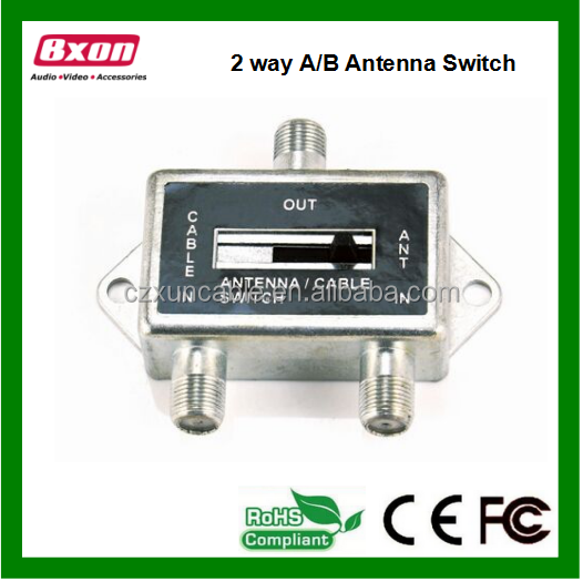 A/B Antenna Cable Switch 5-2500MHz for Cable, Satellite, Antenna