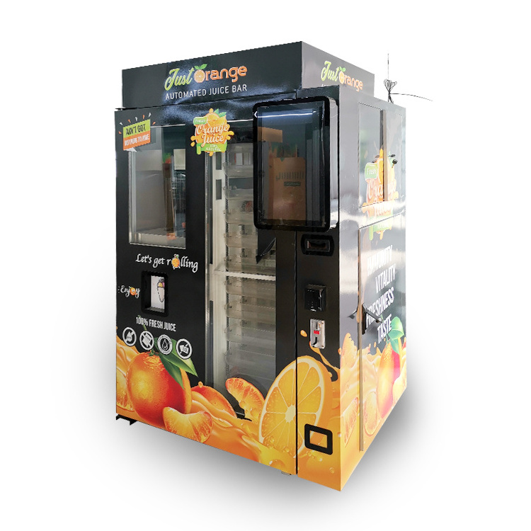 smart touch screen fresh orange juice vending machine customized payment automatic orange juice vending machine